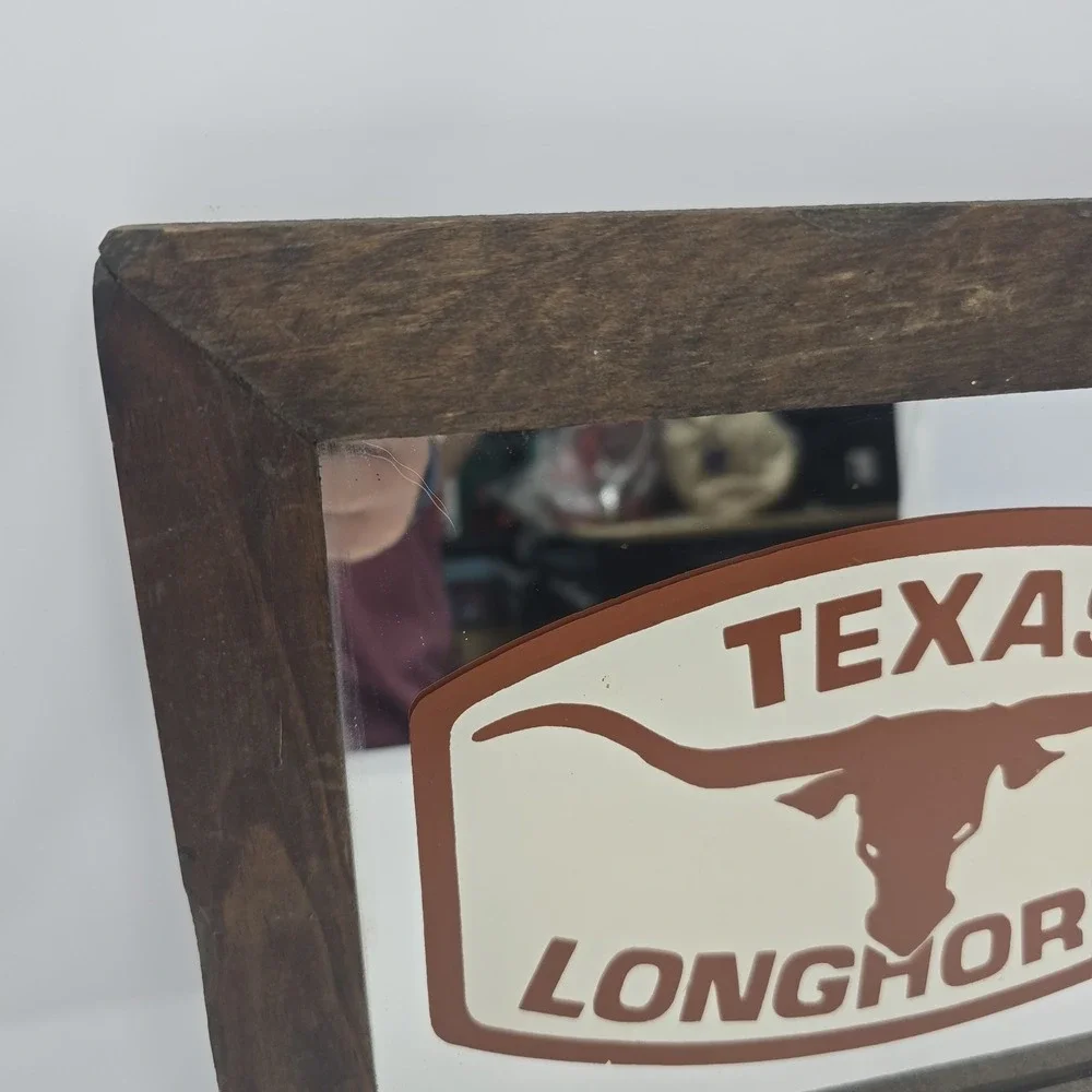 texas longhorns Glass Mirror Sign‎ 12x10